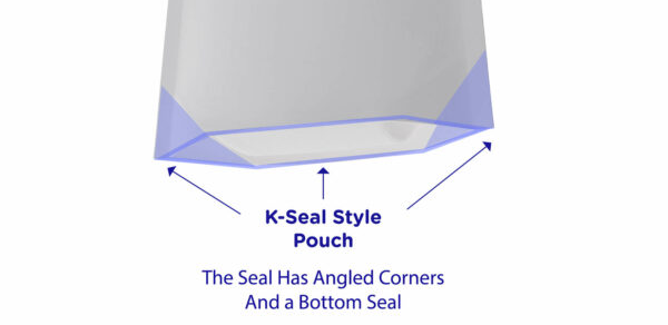 K-Seal custom Stand Up Pouch nga adunay Gusset
