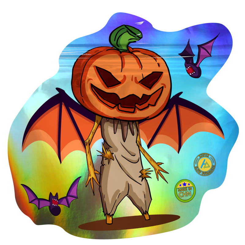 Halloween ဒီဇိုင်း-စိတ်ကြိုက်ပုံသဏ္ဍာန်ပုံနှိပ်ထားသောအိတ် pouches-minfly6