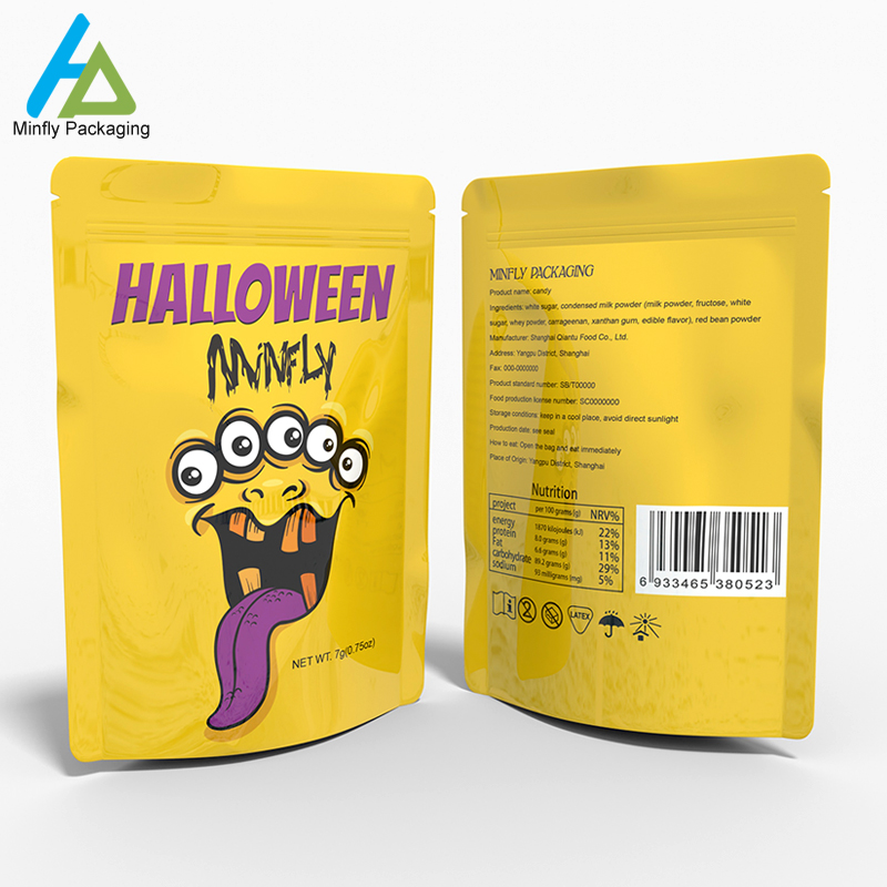 Helovino dizainas – pagal užsakymą atspausdinti stovintys maišeliai, maišeliai-minfly12