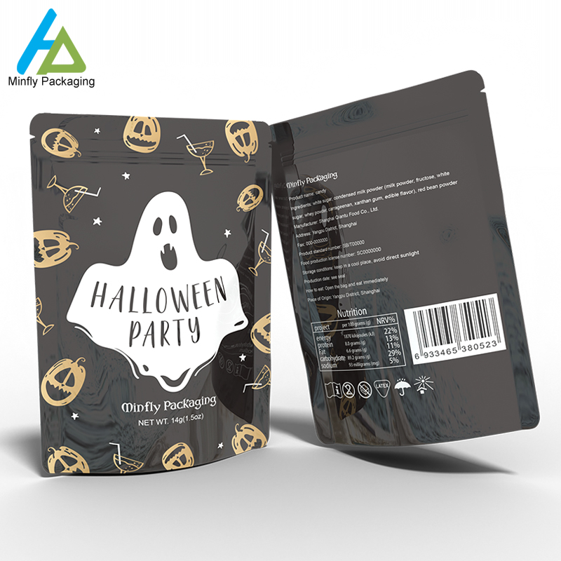 Helovino dizainas pagal užsakymą atspausdinti stovintys maišeliai, maišeliai-minfly17