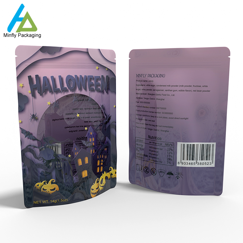 Helovino dizainas – pagal užsakymą atspausdinti stovintys maišeliai, maišeliai-minfly3
