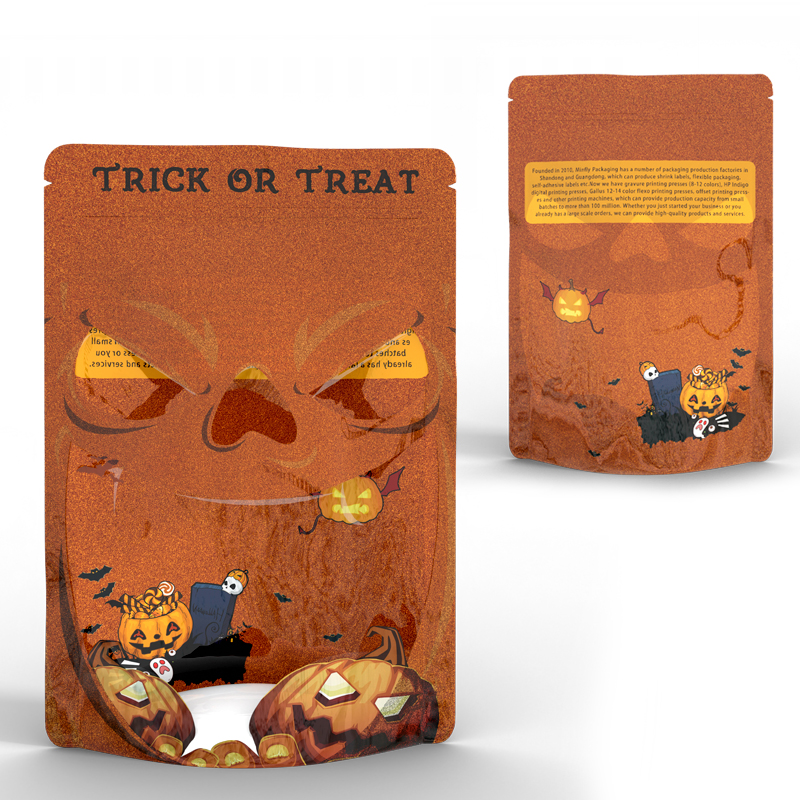 Halloween Design-oanpaste printe stand-up tassen pouches-minfly56