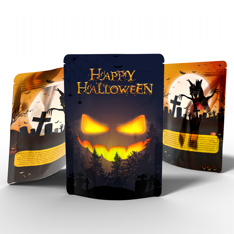 Halloween Design-oanpaste printe stand-up tassen pouches-minfly63