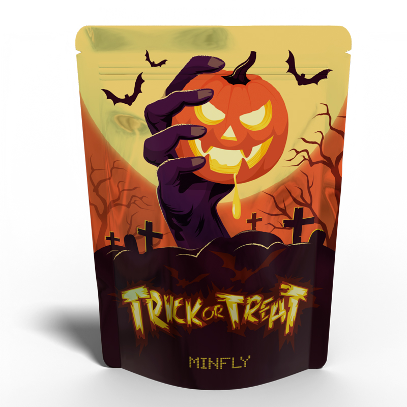 Halloween Design-tilauspainetut stand up pussit pussit-minfly67