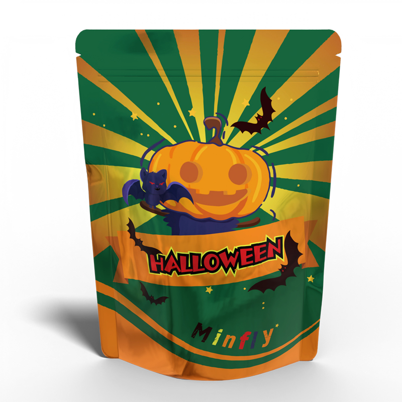 Halloween ဒီဇိုင်း-စိတ်ကြိုက်ရိုက်နှိပ်ထားသော မတ်တပ်ရပ်အိတ်များ-minfly69